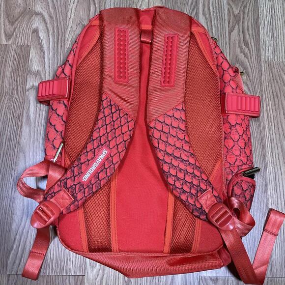 Sprayground Rython Backpack Red October Scale Pattern Bag - Picture 4 of 6